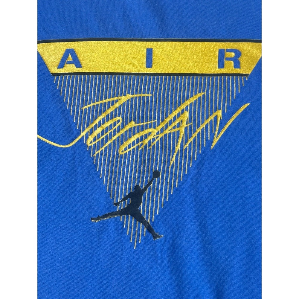 Vintage Jordan Brand 1998-2002 Air Triangle Jumpman Tee – Gold Print – Made in M - Picture 5 of 8